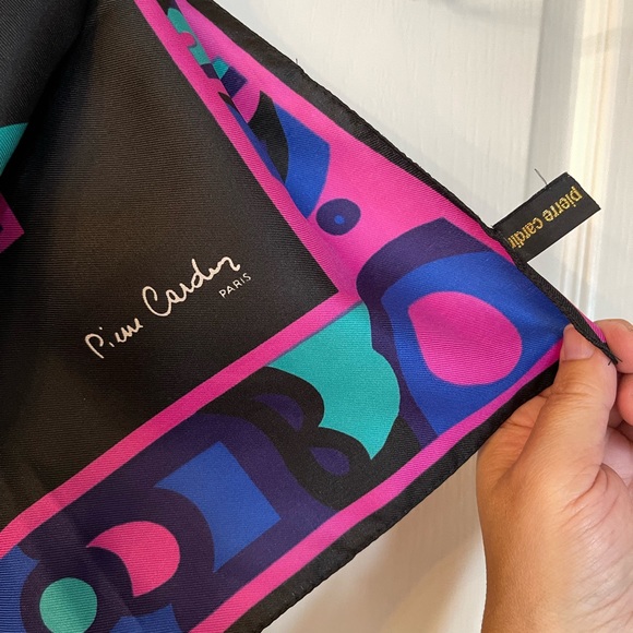 Pierre Cardin Paris Colorful Abstract Print Scarf - Picture 3 of 7